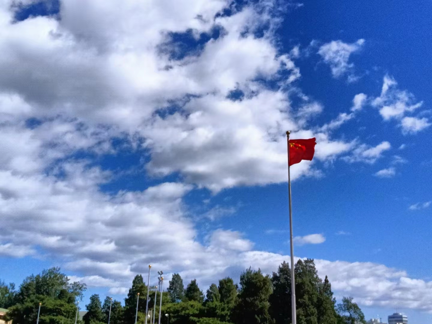 国旗飘扬